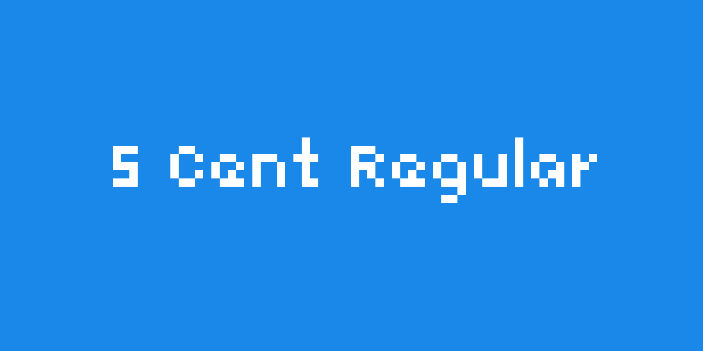 FE 5 Cent Font preview